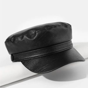 Pleather Baker Boy Cap 🧢